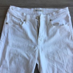 Madewell high waist skinny white jeans